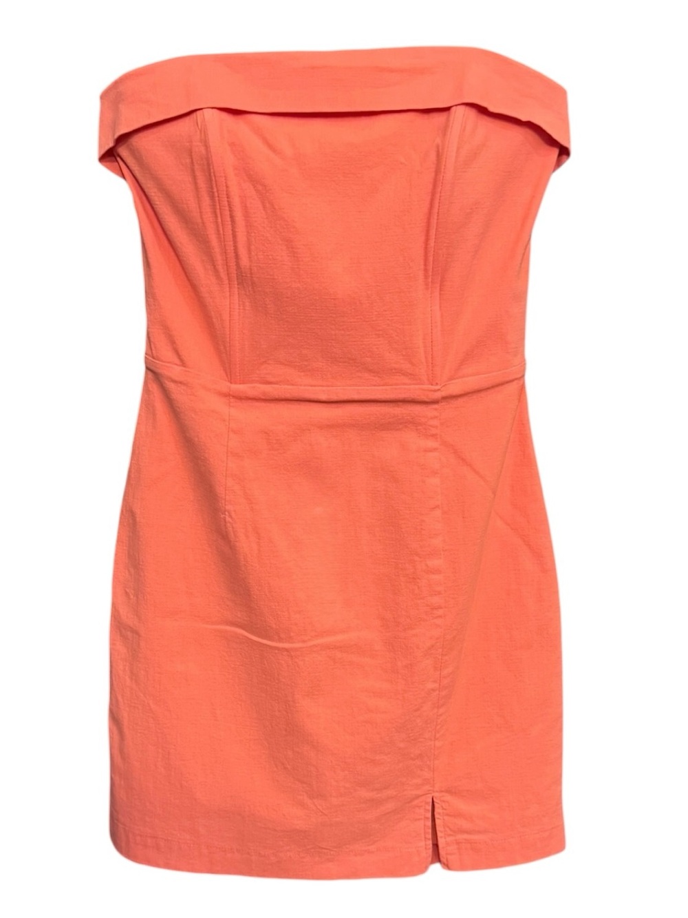 Entro Strapless Coral Mini Dress | Size Medium